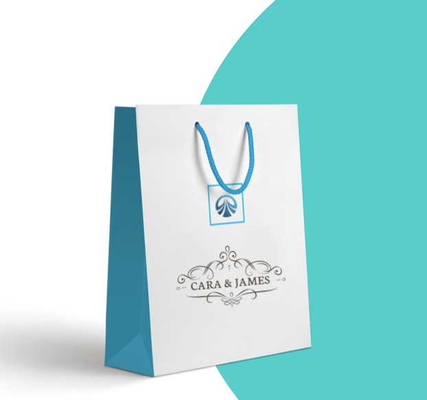 Sac en papier de pierre et poignées cordelettes